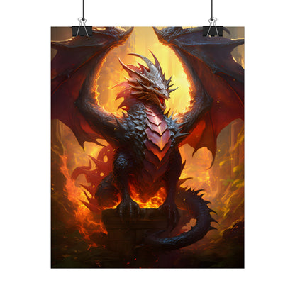 Fantasy Dragon's Treasure Hoard: Ancient Artwork - Poster