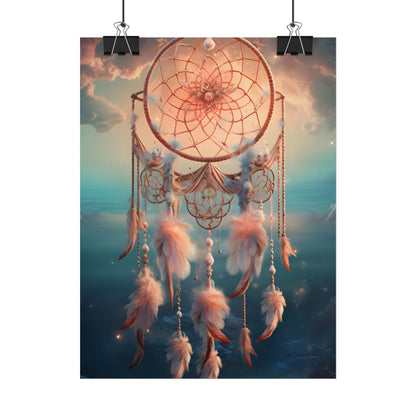 Ethereal Dreamcatcher Realm: Surreal Dreamscape Digital Art - Poster