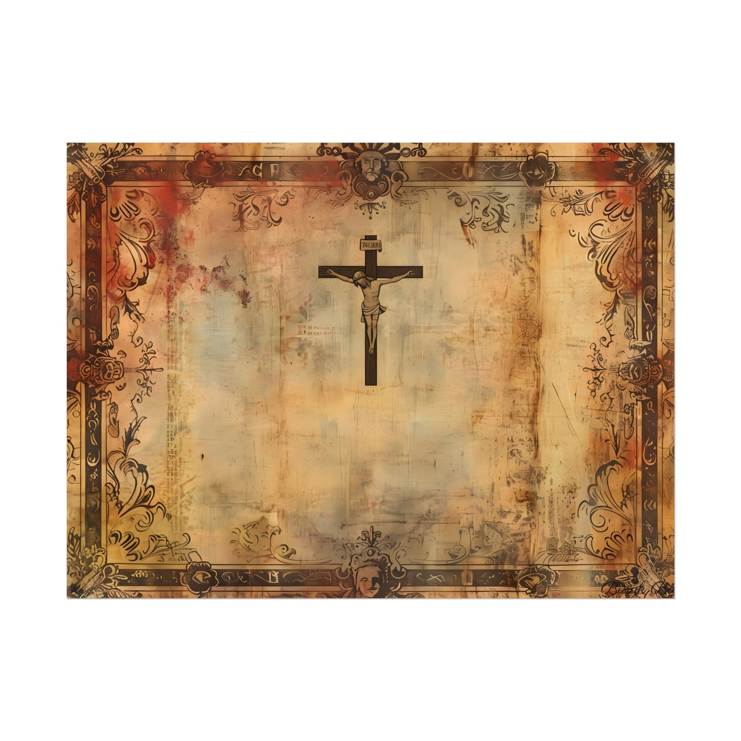 Vintage Biblical Art Print: A Historical Scene - Poster