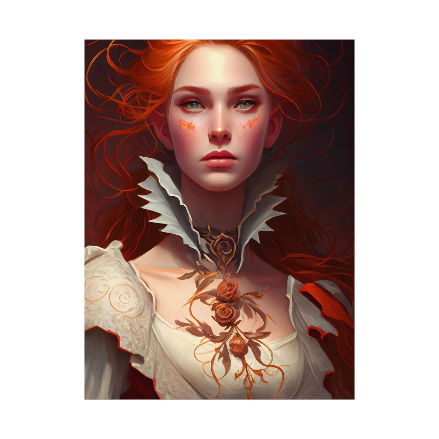 Portrait of a Redhead in Soft Light - Poster