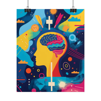 Vibrant Growth Mindset: Inspirational Quote on a Colorful Background - Poster