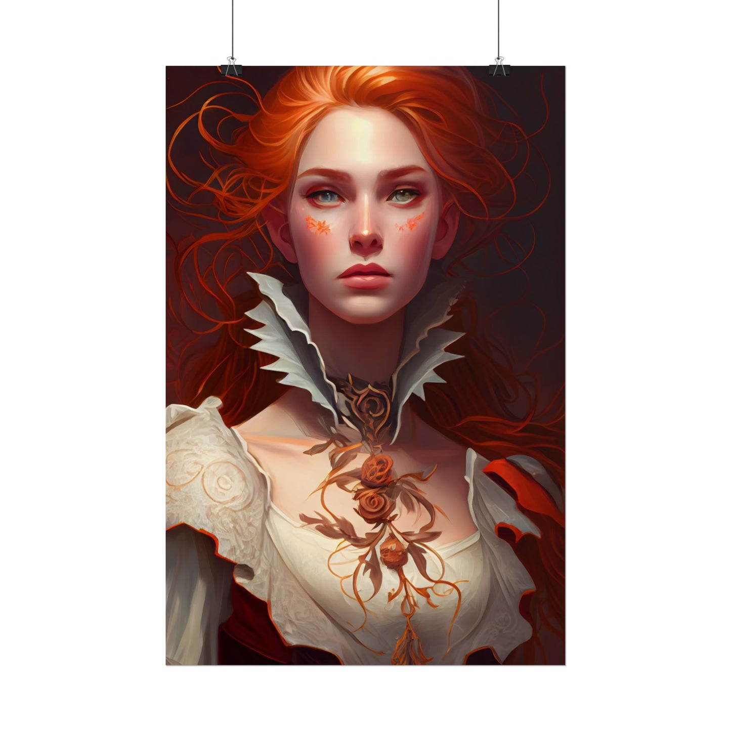 Portrait of a Redhead in Soft Light - Poster