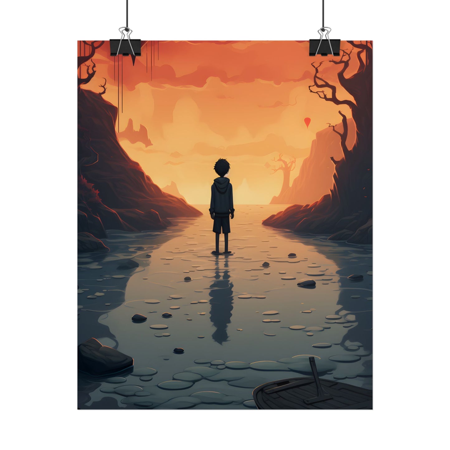 Outdoor Encounter: Two Friends in Nature - Artwork - Poster