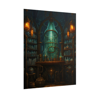 Mysterious Lab Test: Scientific Experiment in Progress - Poster
