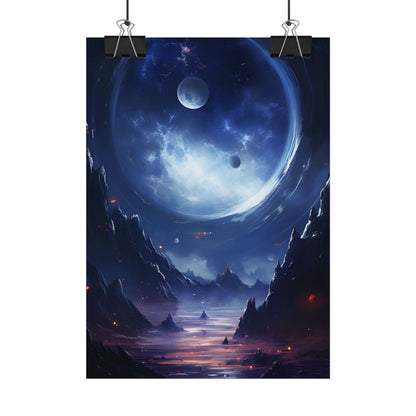 Cosmic Encounter: Black Hole Space Art - Poster