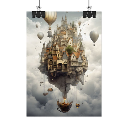 Casual Portrait: Soft Lighting and Light Blue Background - Poster