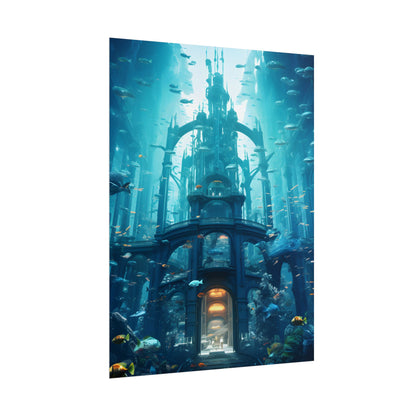 Futuristic Underwater City: Submerged Metropol Artwork - Poster