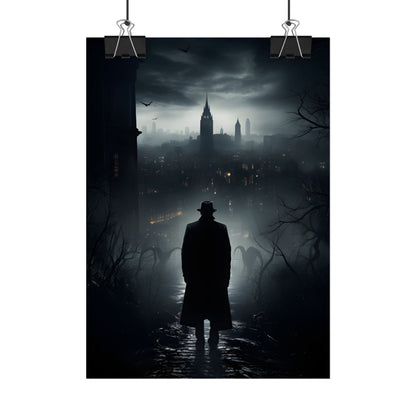 Dark Streets, Hard-Boiled: Urban Fantasy Detective Artwork - Poster