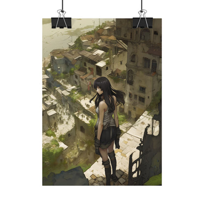 Dramatic Bird's Eye View: Mysterious Anime Encounter - Poster