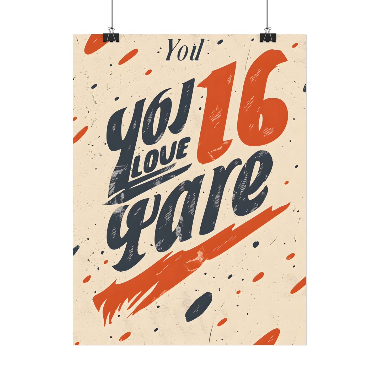 Vintage Distressed Poster Art: Red A - Poster