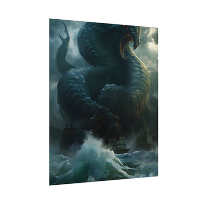 Mythic Sea Monster: Dark Ocean Artwork - Poster