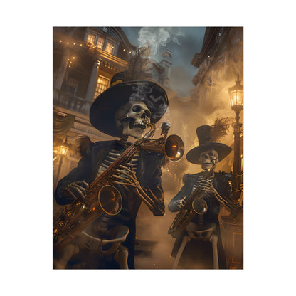 Victorian Skeleton Jazz Band: Lowbrow Artwork in Swing - Poster