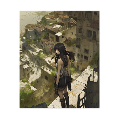 Dramatic Bird's Eye View: Mysterious Anime Encounter - Poster