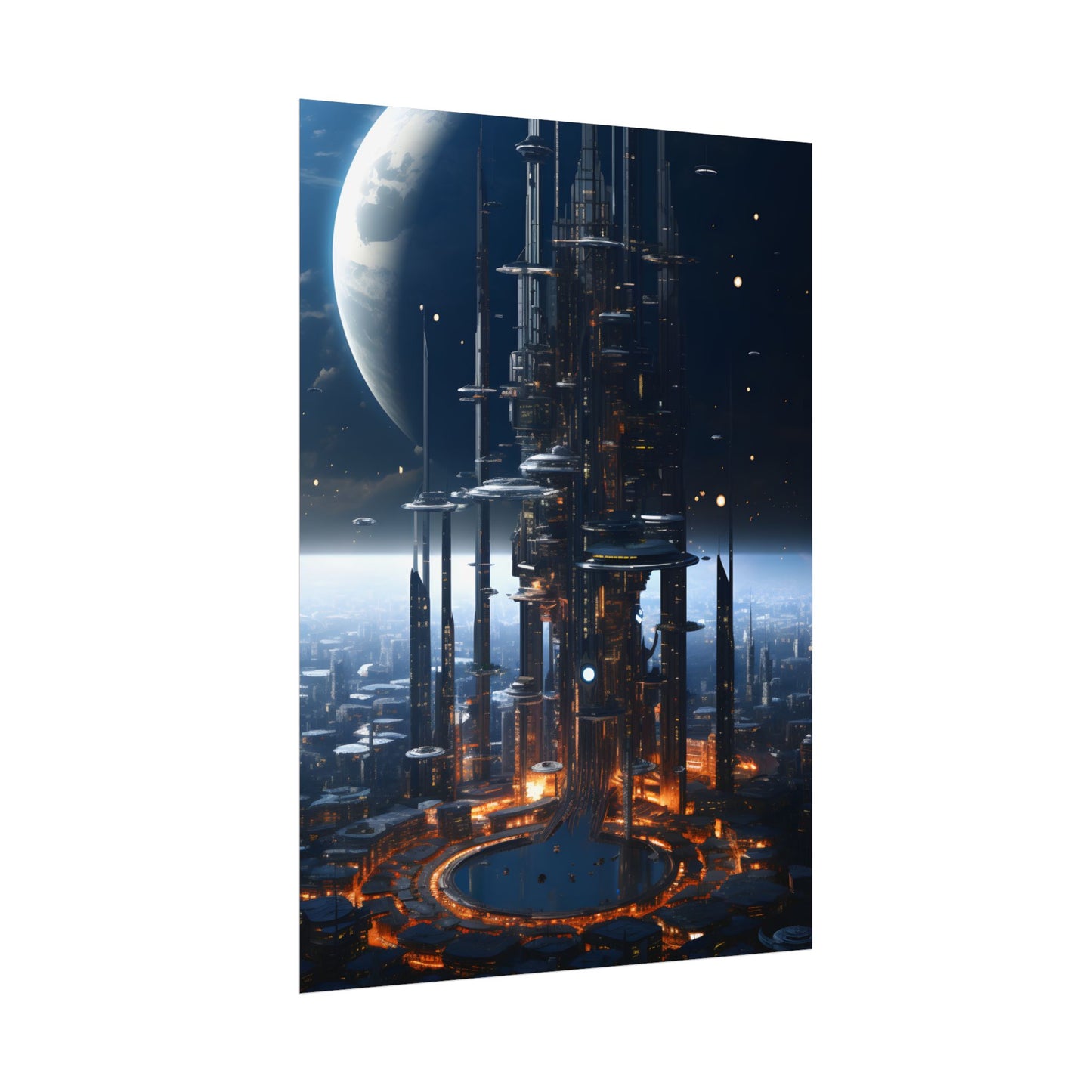Massive Space Station: Industrial Orbit Artwork - Poster