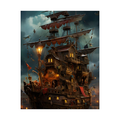 Swashbuckling Time-Traveling Pirates: Traditional Pirate Art - Poster
