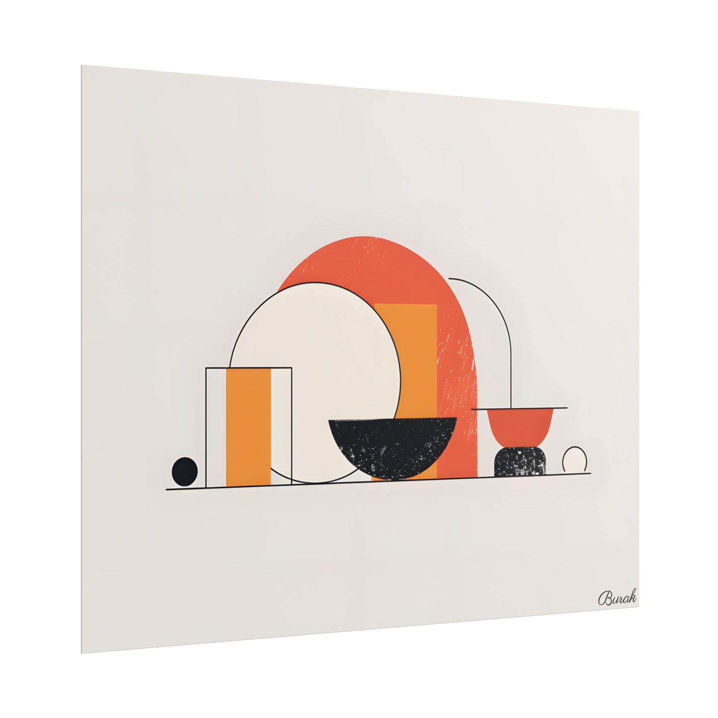 Minimalist Digital Product Design: Bold Block Artwork - Poster