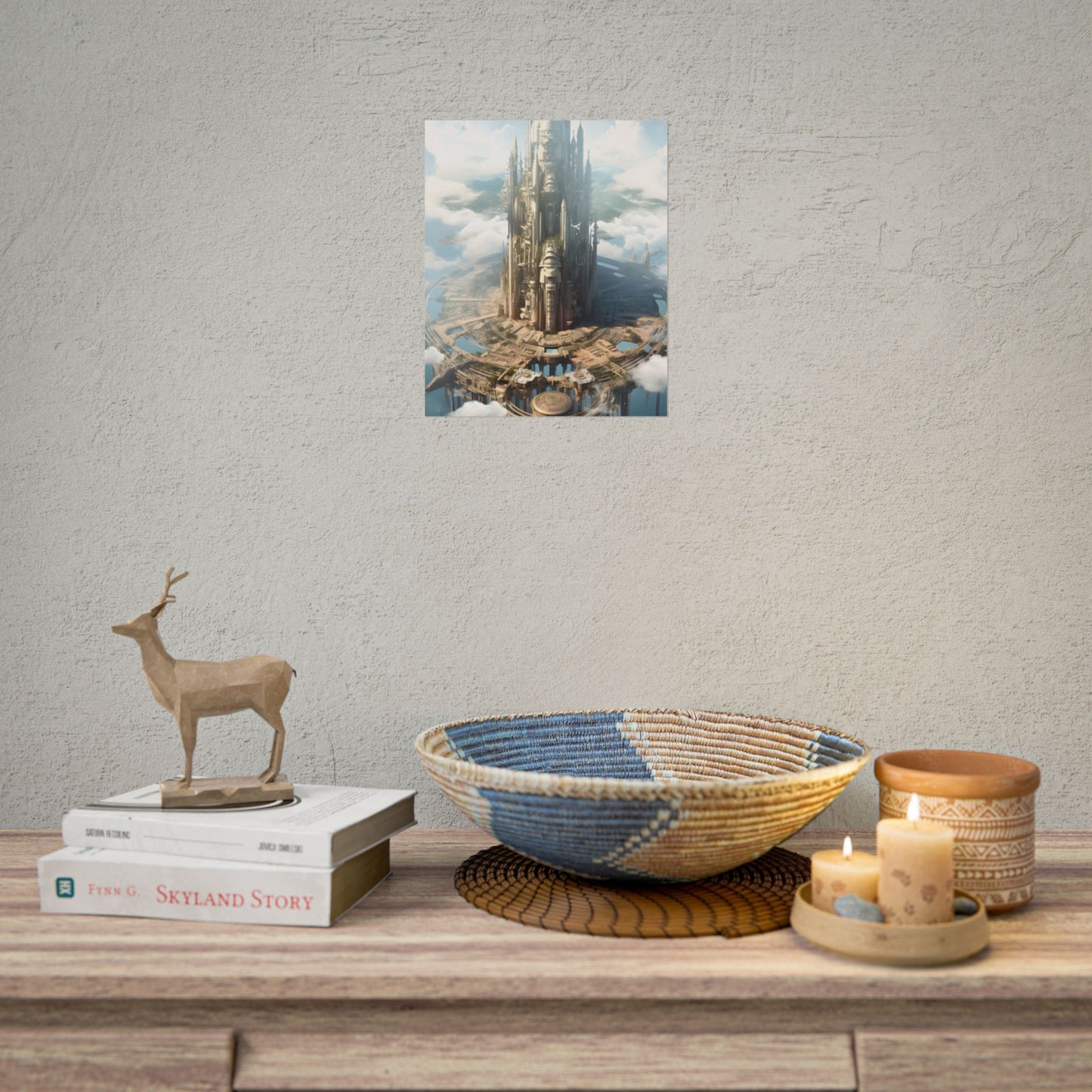 Breathtaking Floating City: Elevated Architecture - Poster