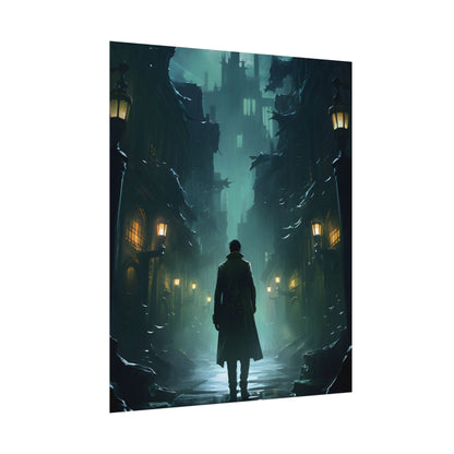 Urban Noir Detective: Mystery Solving Artwork - Poster