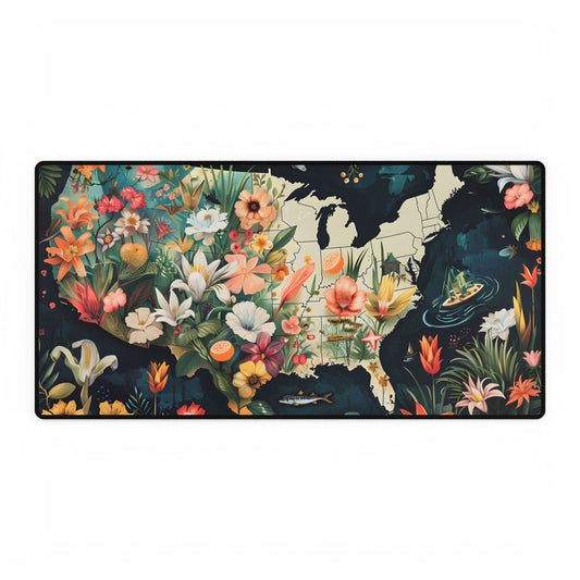 Beautiful Florida State Map: Vibrant Geographic Artwork - Desk Mat