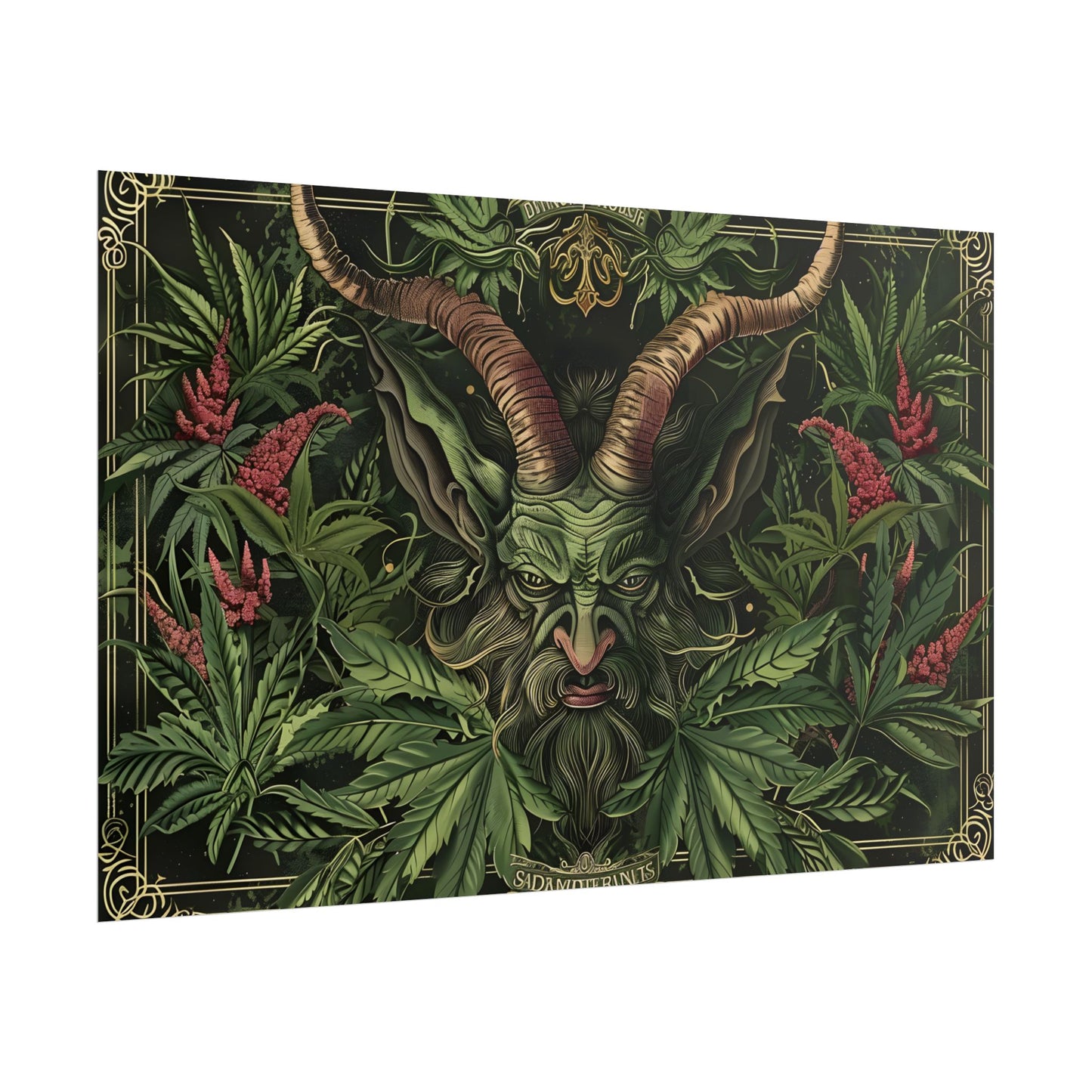 Victorian Devil: Dark Ominous Illustration - Poster