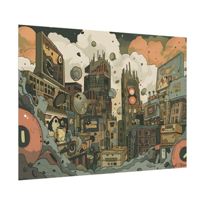 Comic Book Style Iconic Mask: Bold Lines and Dramatic Details - Poster