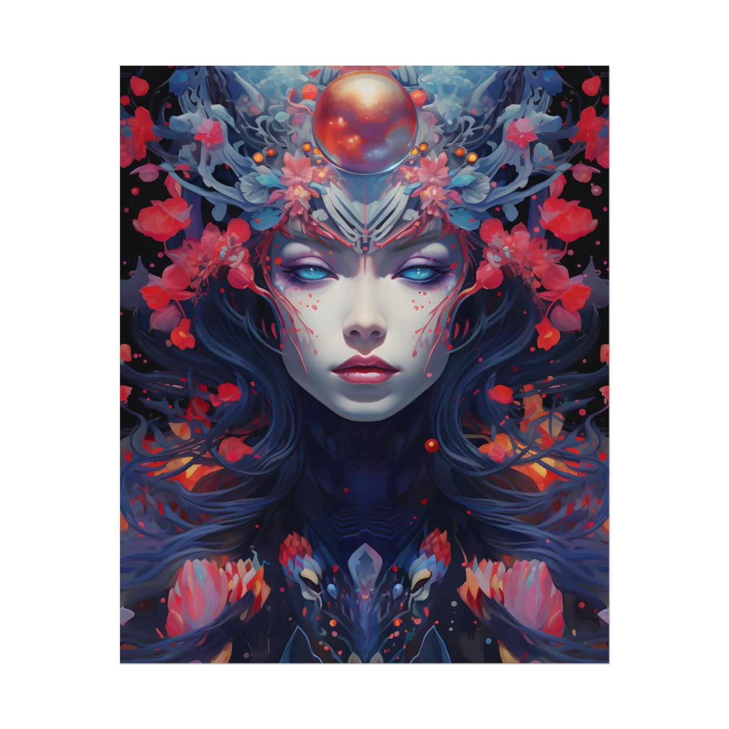 Otherworldly Celestial Dreams: Starry Night Artwork - Poster