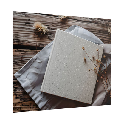 Minimalist Notebook with Embossed Dot Pattern - Poster