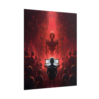 Robot Symphony: Futuristic Music Art - Poster