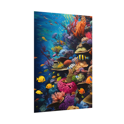 Underwater Paradise: A Sanctuary of Vibrant Marine Life - Artwork - Poster