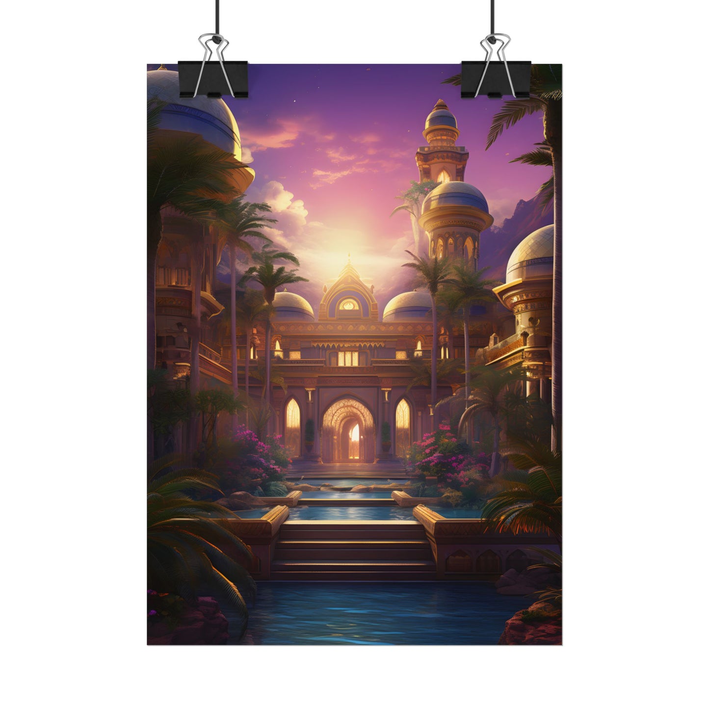 Mythical Desert Oasis: Arabian Nights-Inspired Artwork - Poster