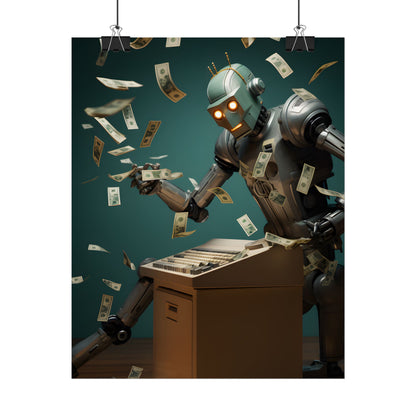 Robotic Art Heist: Modern Masterpieces Meet Metal Minds - Poster
