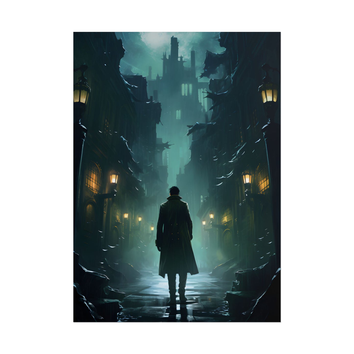 Urban Noir Detective: Mystery Solving Artwork - Poster