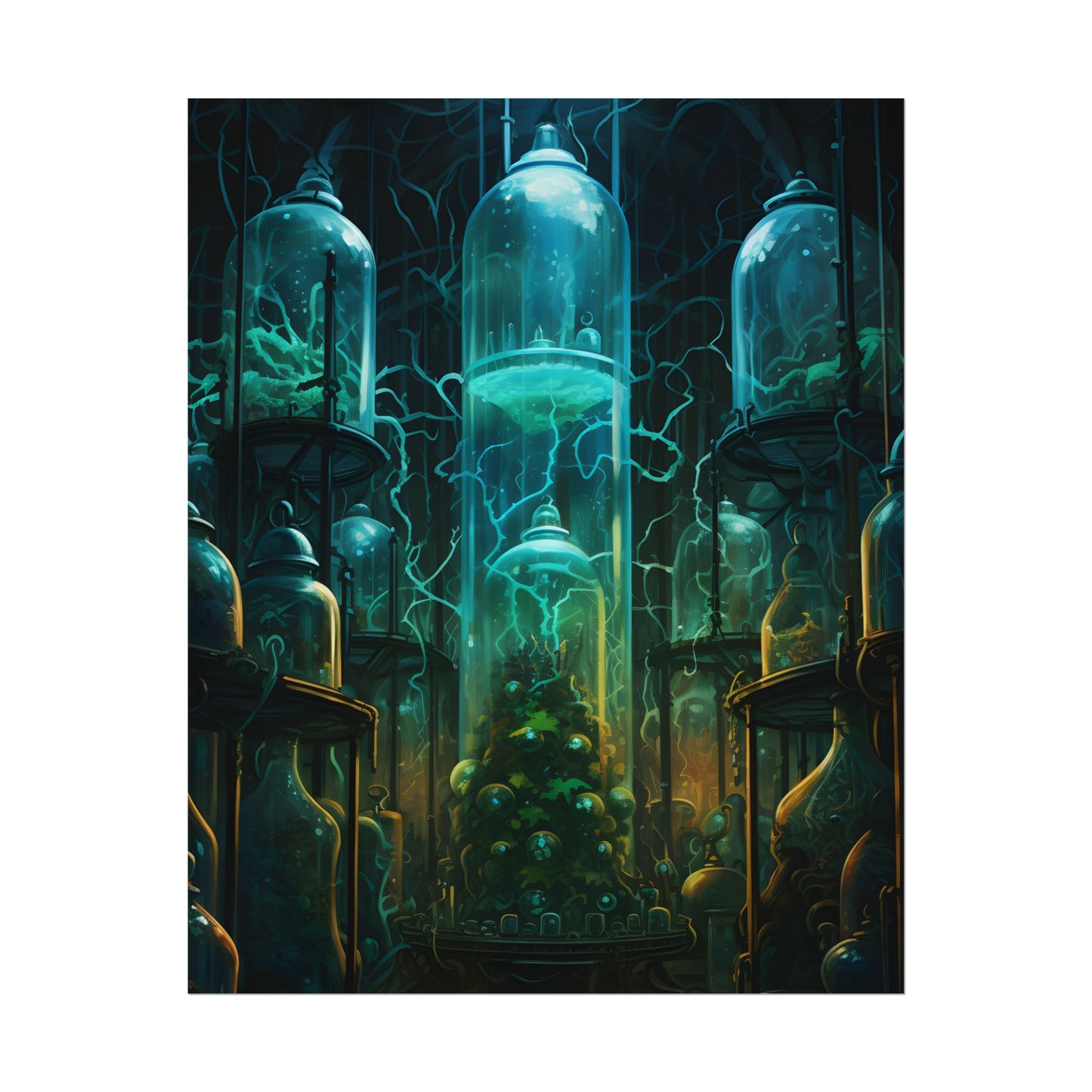 Molecular Secrets: Laboratory Artwork Showcase - Poster