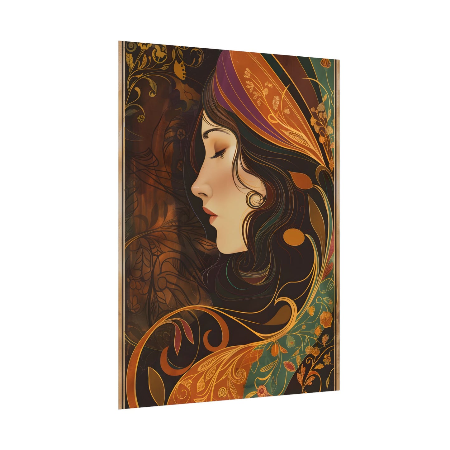 Vintage Art Nouveau Poster: Elegant Design - Poster