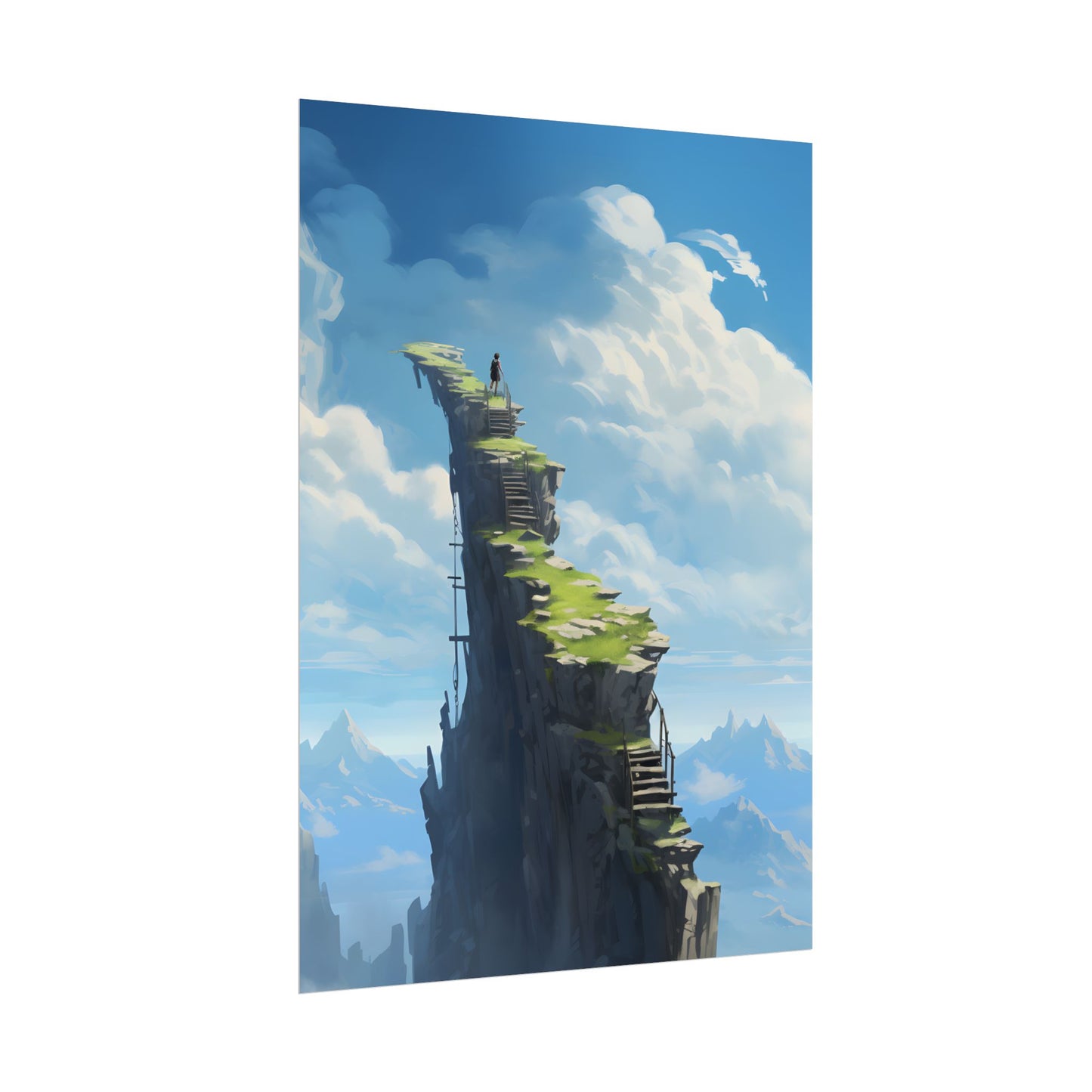 Beautiful Outdoor Moment: A Serene Person in Nature - Poster