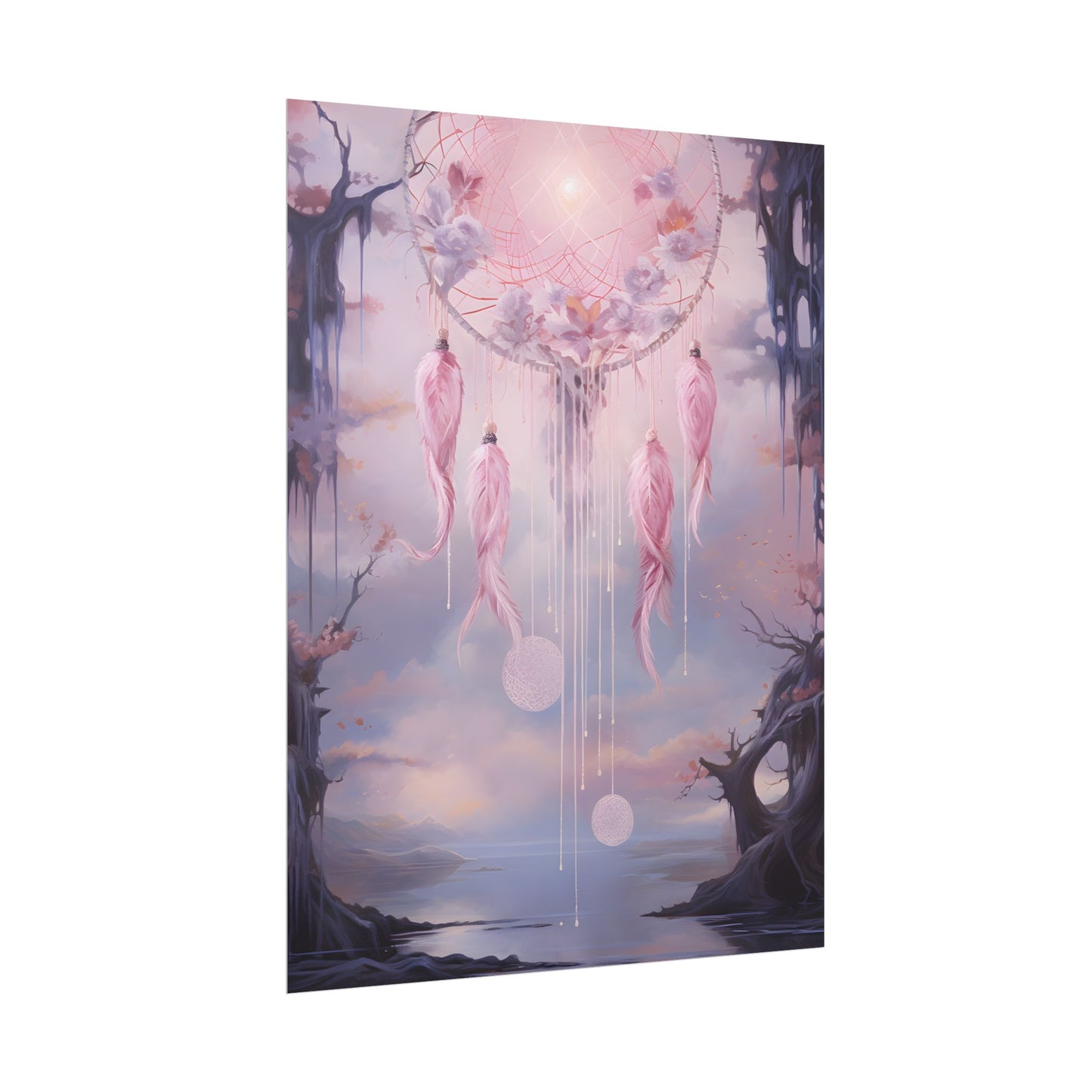 Ethereal Dreamcatcher Realm: Surreal Dreamscape Art - Poster