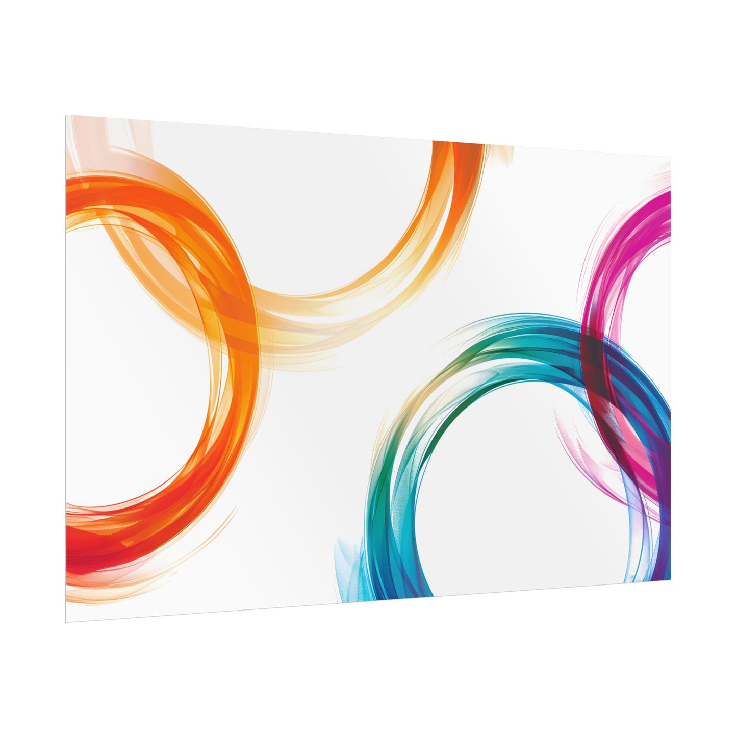 Swirling Abstract Colors: Vibrant Digital Artwork - Poster