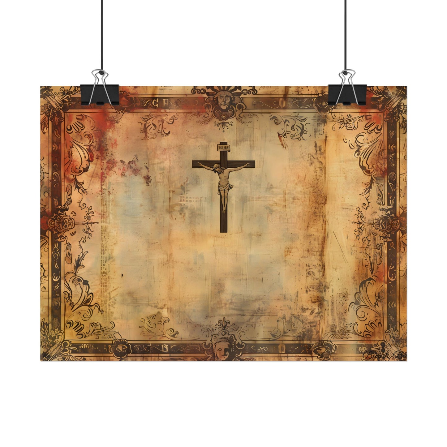 Vintage Biblical Art Print: A Historical Scene - Poster