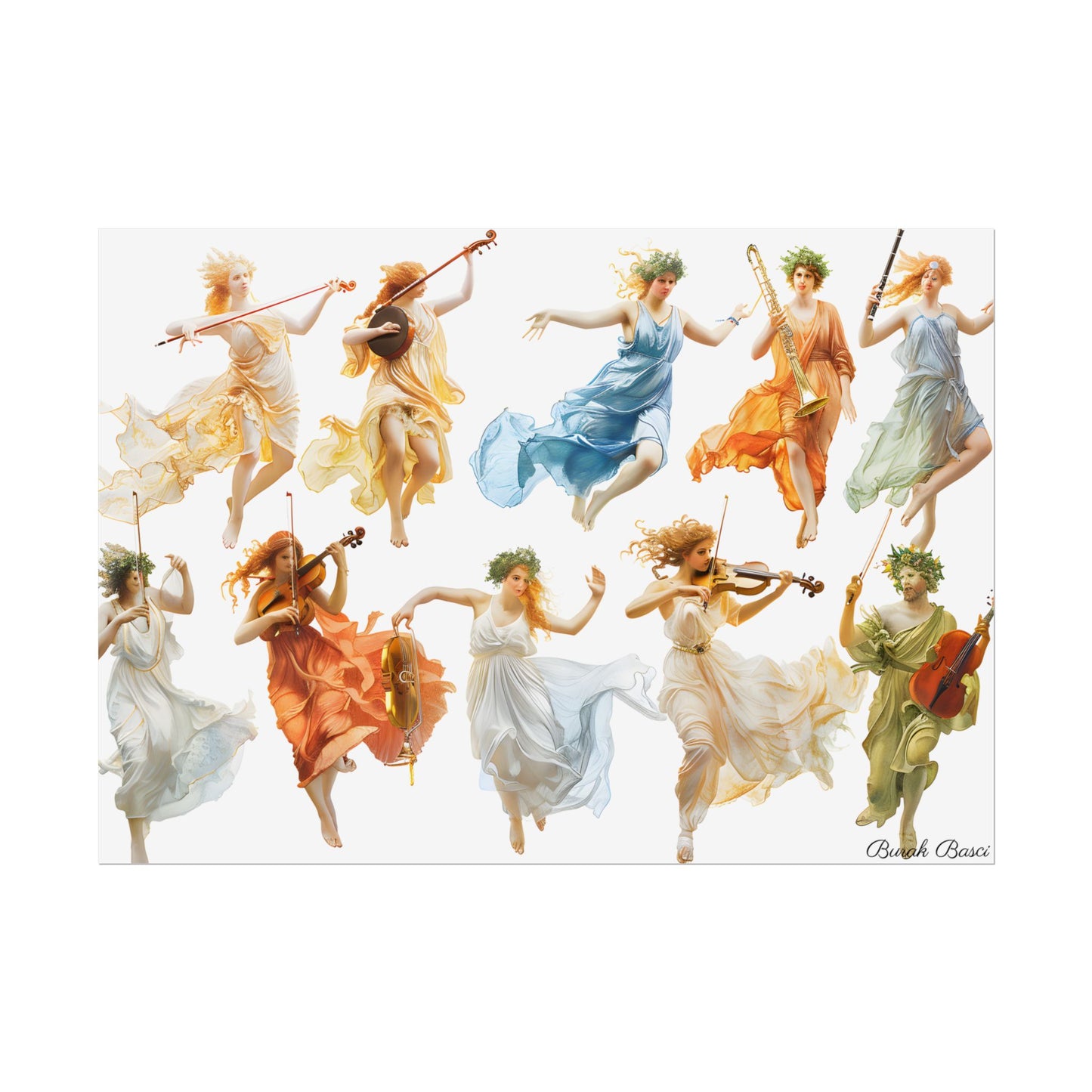 Ethereal Goddesses of Greece: Athena to Nemesis Artwork - Poster