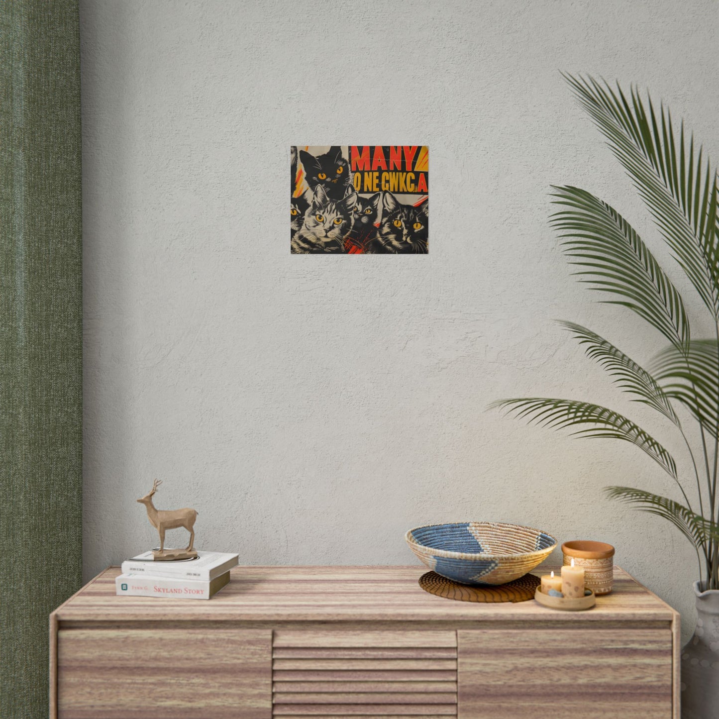 Red Cats in Soviet Motion: A Playful Poster Art - Poster