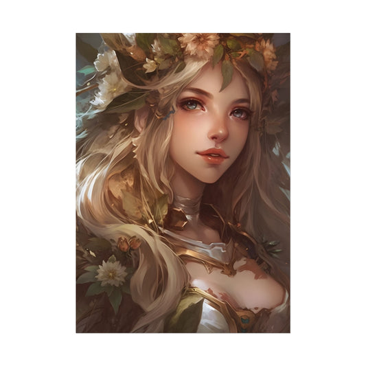 Stunning Blonde Portrait: Natural Outdoor Beauty - Poster