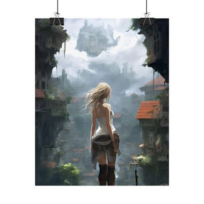 Anime Blonde Warrior: Birds in Flight - Poster