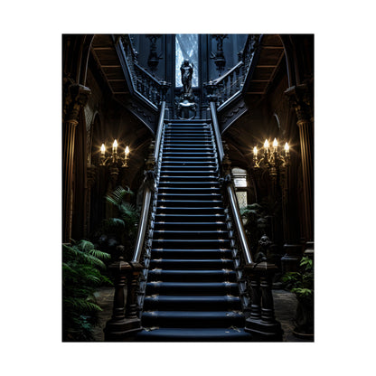 Haunted Victorian Mansion Mystery: Spooky Gothic Artwork - Poster
