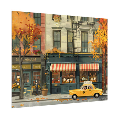 Whimsical Yellow Dreams: Playful Building Digital Art - Poster