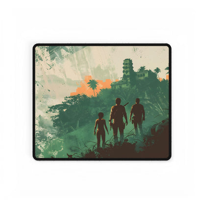 Simple Duo: Minimalist Character Illustration - Desk Mat