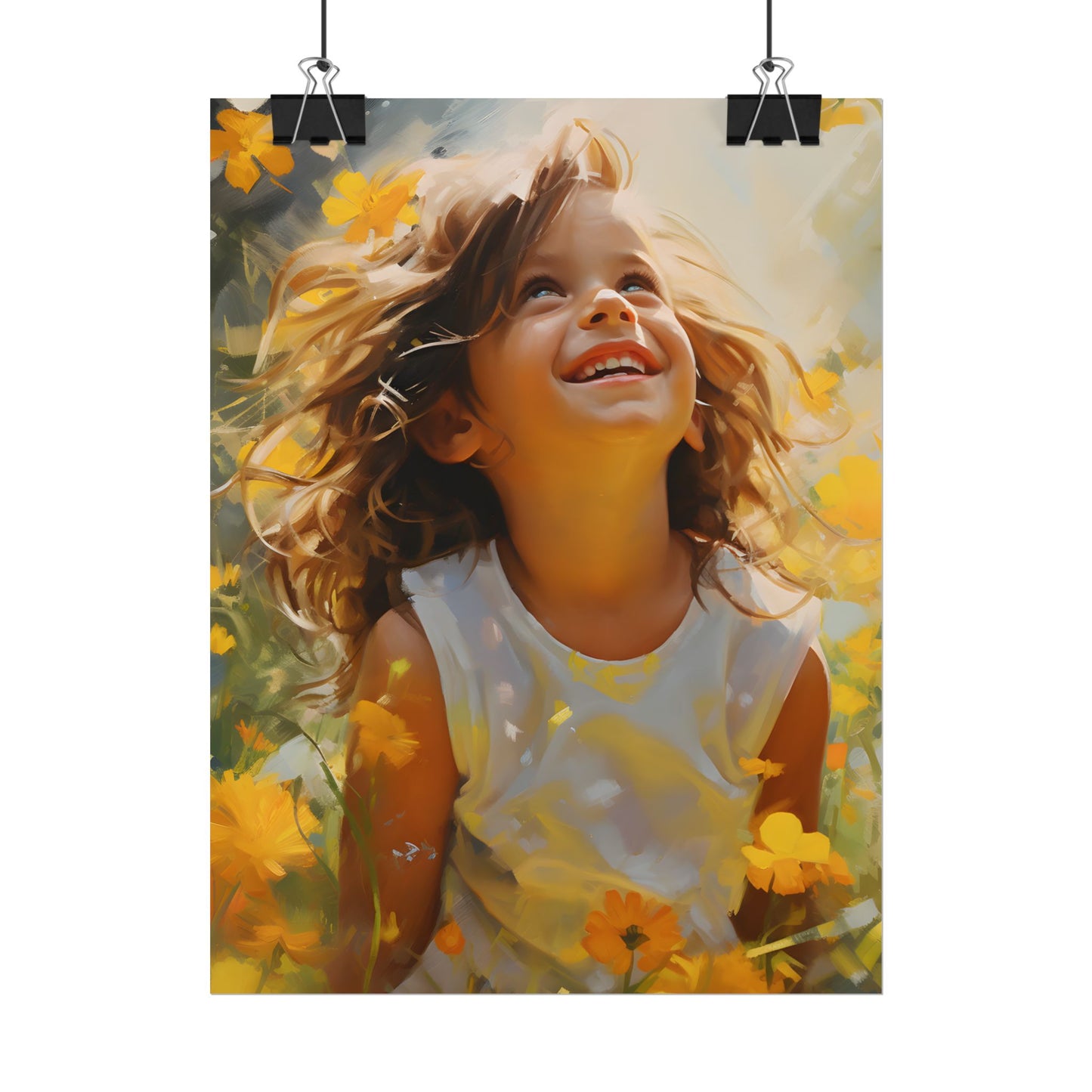 Childhood Innocence Portrait: A Candid Moment - Poster