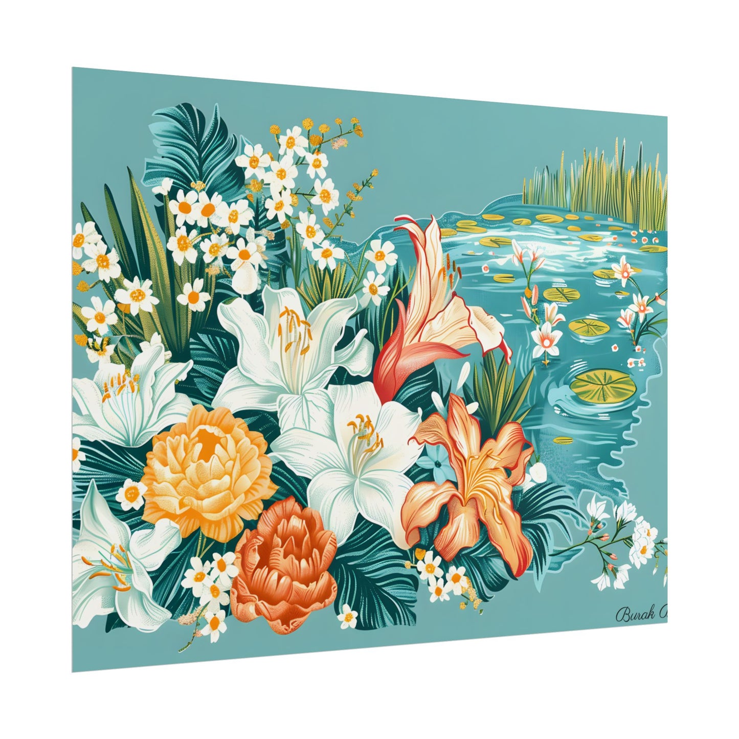 Vibrant Florida State Map: Colorful Artwork - Poster