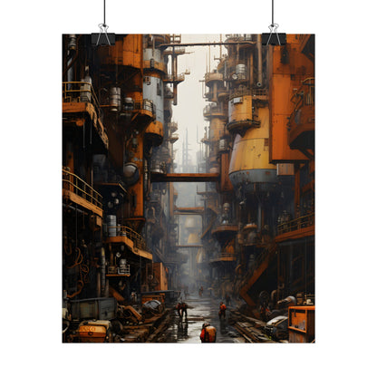 Steampunk Apocalypse: Post-Apocalyptic Cityscape - Poster