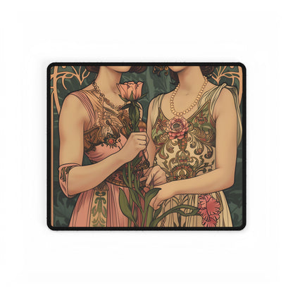 Women in Harmony: Primrose Bloom Artwork - Desk Mat
