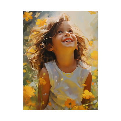 Childhood Innocence Portrait: A Candid Moment - Poster